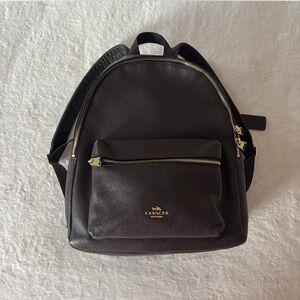 Coach Burgundy Mini Leather Backpack
